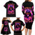 Rose Skull Family Matching Long Sleeve Bodycon Dress and Hawaiian Shirt Beasuty In Beast Mode - Wonder Print Shop