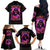 Rose Skull Family Matching Off The Shoulder Long Sleeve Dress and Hawaiian Shirt Beasuty In Beast Mode - Wonder Print Shop