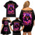 Rose Skull Family Matching Off Shoulder Short Dress and Hawaiian Shirt Beasuty In Beast Mode - Wonder Print Shop