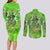 Irish Skull Couples Matching Long Sleeve Bodycon Dress and Long Sleeve Button Shirt Irish Today - Wonder Print Shop