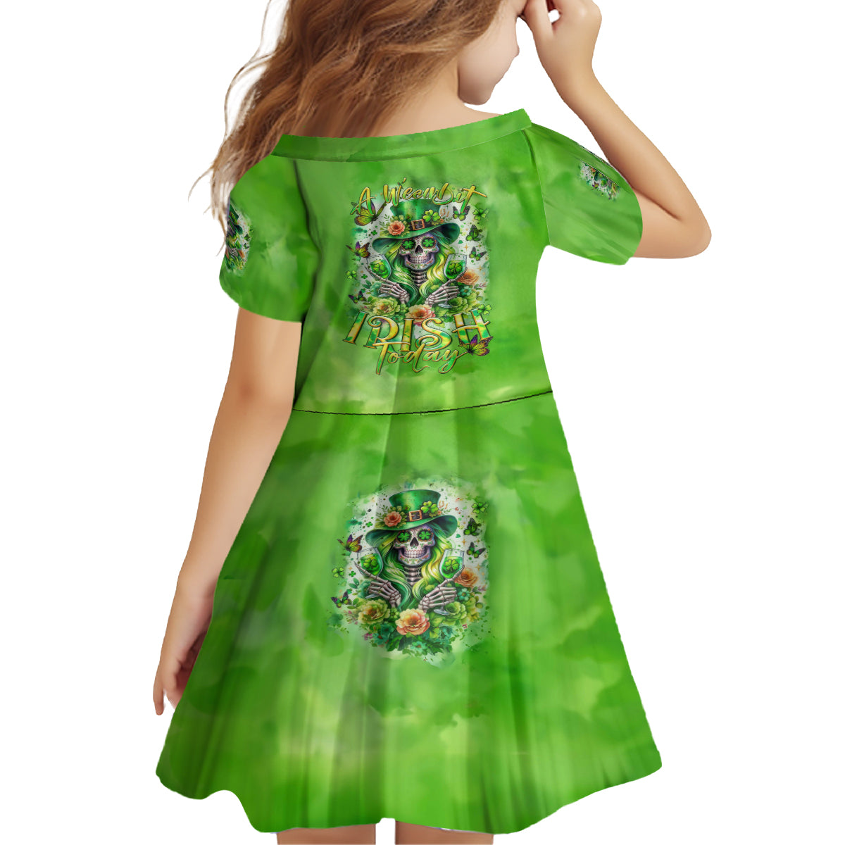 Irish Skull Kid Short Sleeve Dress Irish Today - Wonder Print Shop