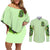 Irish Skull Couples Matching Off Shoulder Short Dress and Long Sleeve Button Shirt Drink Up Bitches - Wonder Print Shop