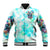 Flower Skull Baseball Jacket She Is Sunshine Mixed With A Little Hurricane - Wonder Print Shop