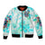 Flower Skull Bomber Jacket She Is Sunshine Mixed With A Little Hurricane - Wonder Print Shop