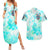 Flower Skull Couples Matching Summer Maxi Dress and Hawaiian Shirt She Is Sunshine Mixed With A Little Hurricane - Wonder Print Shop