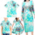 Flower Skull Family Matching Long Sleeve Bodycon Dress and Hawaiian Shirt She Is Sunshine Mixed With A Little Hurricane - Wonder Print Shop