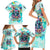 Flower Skull Family Matching Short Sleeve Bodycon Dress and Hawaiian Shirt She Is Sunshine Mixed With A Little Hurricane - Wonder Print Shop