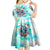 Flower Skull Kid Short Sleeve Dress She Is Sunshine Mixed With A Little Hurricane - Wonder Print Shop