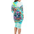 Flower Skull Long Sleeve Bodycon Dress She Is Sunshine Mixed With A Little Hurricane - Wonder Print Shop