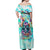 Flower Skull Off Shoulder Maxi Dress She Is Sunshine Mixed With A Little Hurricane - Wonder Print Shop