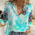 Flower Skull Women Casual Shirt She Is Sunshine Mixed With A Little Hurricane