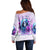 Rose Skull Off Shoulder Sweater I'm Not Always A Bitch Just Kidding Go Fuck Yourself - Wonder Print Shop