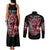 Devil Skull Couples Matching Tank Maxi Dress and Long Sleeve Button Shirt The Perseon I Afraid Of Is Myself That Fucker Is Crazy - Wonder Print Shop