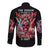 Devil Skull Long Sleeve Button Shirt The Perseon I Afraid Of Is Myself That Fucker Is Crazy - Wonder Print Shop