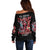 Devil Skull Off Shoulder Sweater The Perseon I Afraid Of Is Myself That Fucker Is Crazy - Wonder Print Shop