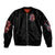 Devil Skull Sleeve Zip Bomber Jacket The Perseon I Afraid Of Is Myself That Fucker Is Crazy