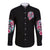 Rose Skull Long Sleeve Button Shirt Hater Make Me Famous So Keep On Hating Me Bitch - Wonder Print Shop