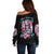 Rose Skull Off Shoulder Sweater Hater Make Me Famous So Keep On Hating Me Bitch - Wonder Print Shop