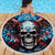 Wings Skull Beach Blanket People Are Asking Me Which Sign I was Born Under I Was Born Under A Warning Sigh