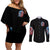 Lady Skull Couples Matching Off Shoulder Short Dress and Long Sleeve Button Shirt Yes I'm A Bitch But Not Your - Wonder Print Shop