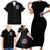 Lady Skull Family Matching Short Sleeve Bodycon Dress and Hawaiian Shirt Yes I'm A Bitch But Not Your - Wonder Print Shop