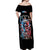 Lady Skull Off Shoulder Maxi Dress Yes I'm A Bitch But Not Your - Wonder Print Shop