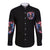 American Skull Long Sleeve Button Shirt I'm Not Anti Social I'm Just Not User Friendly - Wonder Print Shop