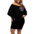 American Skull Off Shoulder Short Dress I'm Not Anti Social I'm Just Not User Friendly - Wonder Print Shop