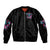 Rose Skull Bomber Jacket Heaven Don't Want Me And Hell's Afraid I'll Take Over - Wonder Print Shop