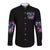 Rose Skull Long Sleeve Button Shirt Heaven Don't Want Me And Hell's Afraid I'll Take Over - Wonder Print Shop