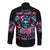 Rose Skull Long Sleeve Button Shirt Heaven Don't Want Me And Hell's Afraid I'll Take Over - Wonder Print Shop