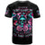 Rose Skull T Shirt Heaven Don't Want Me And Hell's Afraid I'll Take Over - Wonder Print Shop