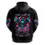 Rose Skull Zip Hoodie Heaven Don't Want Me And Hell's Afraid I'll Take Over - Wonder Print Shop