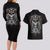 Skull Couples Matching Long Sleeve Bodycon Dress and Hawaiian Shirt Ethereal Reapers Skull-Faced Death Angels - Wonder Print Shop