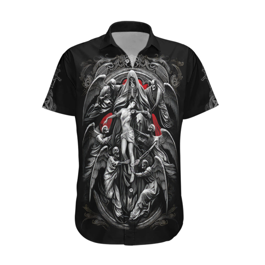 Skull Hawaiian Shirt Ethereal Reapers Skull-Faced Death Angels - Wonder Print Shop