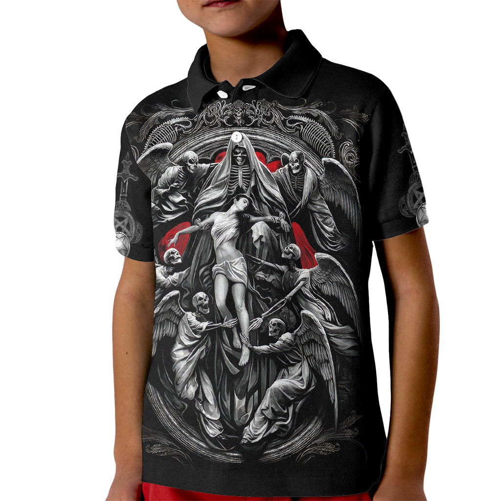 Skull Kid Polo Shirt Ethereal Reapers Skull-Faced Death Angels - Wonder Print Shop