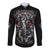 Skull Long Sleeve Button Shirt Ethereal Reapers Skull-Faced Death Angels - Wonder Print Shop