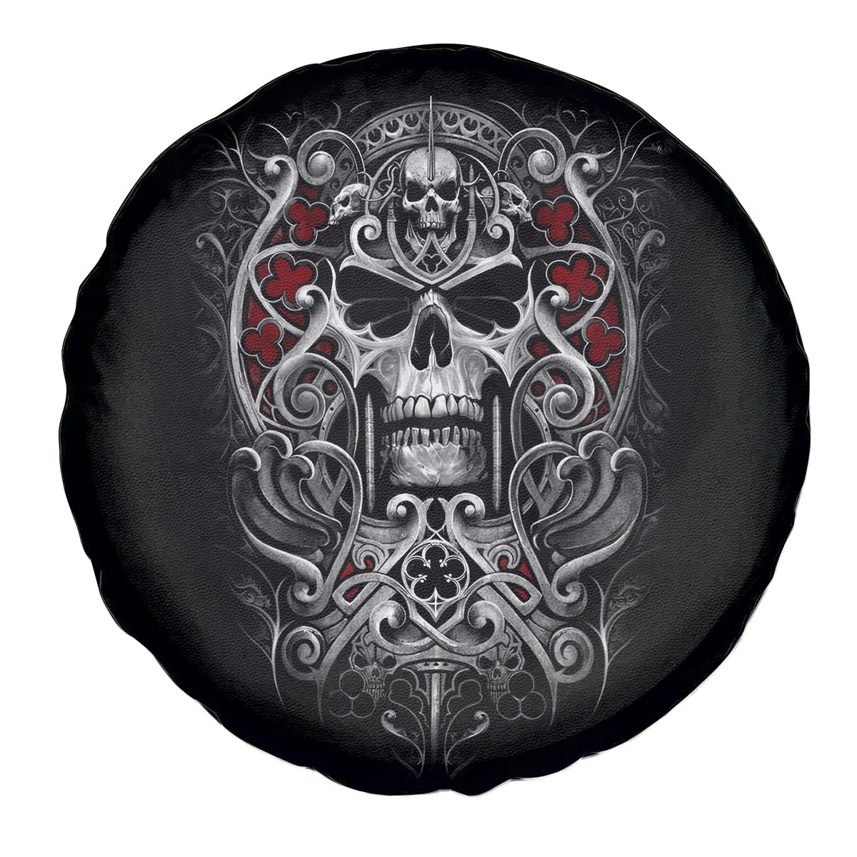 Skull Spare Tire Cover Ethereal Reapers Skull-Faced Death Angels - Wonder Print Shop