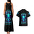 Flame Skull Couples Matching Tank Maxi Dress and Hawaiian Shirt I'm Never Alone My Demons With Me 24/7 - Wonder Print Shop