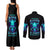 Flame Skull Couples Matching Tank Maxi Dress and Long Sleeve Button Shirts I'm Never Alone My Demons With Me 24/7 - Wonder Print Shop