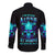 Flame Skull Long Sleeve Button Shirt I'm Never Alone My Demons With Me 24/7 - Wonder Print Shop