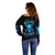 Flame Skull Off Shoulder Sweater I'm Never Alone My Demons With Me 24/7 - Wonder Print Shop