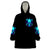 Flame Skull Wearable Blanket Hoodie I'm Never Alone My Demons With Me 24/7 - Wonder Print Shop