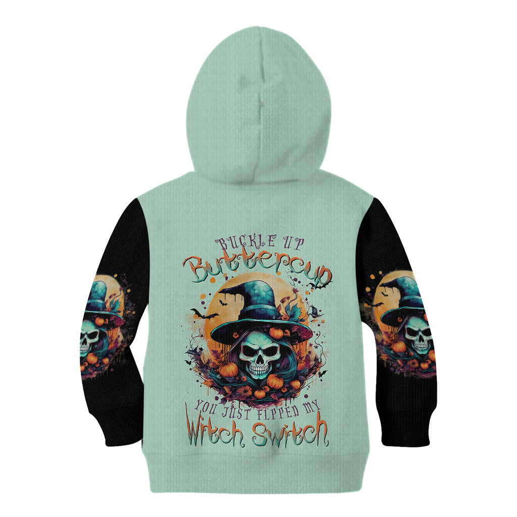 Witch Skull Kid Hoodie Buckle Up Buttercup You Just FLipped My Witch Switch - Wonder Print Shop