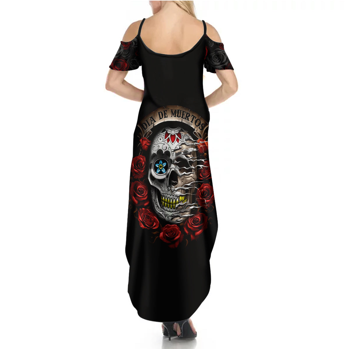 dia-de-muertos-summer-maxi-dress-day-of-the-death-rose-skull