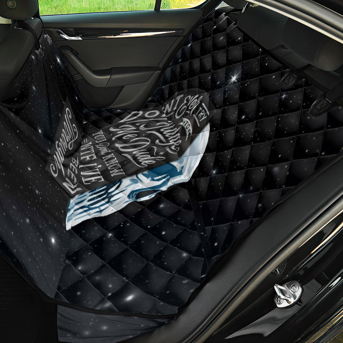 Sad Skull Back Car Seat Cover Don't Ever Try To Judge Me Dude - Wonder Print Shop