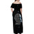 Sad Skull Off Shoulder Maxi Dress Don't Ever Try To Judge Me Dude - Wonder Print Shop