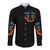 Double Fire Skull Long Sleeve Button Shirt I Have 3 Side Quite Funny And The Side You Never Want To See - Wonder Print Shop