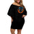 Double Fire Skull Off Shoulder Short Dress I Have 3 Side Quite Funny And The Side You Never Want To See - Wonder Print Shop