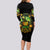 Pumpkin Skull Long Sleeve Bodycon Dress Drink Up Witches - Wonder Print Shop